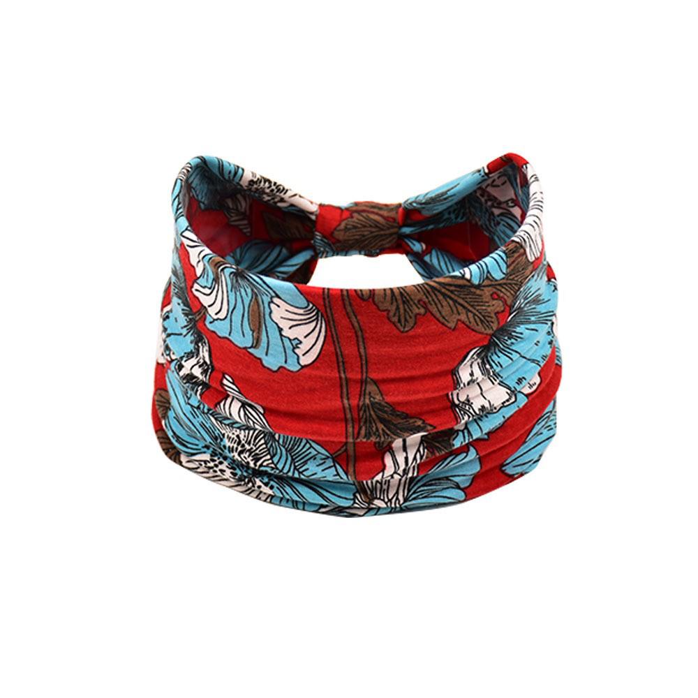 Women's Paisley Sport Yoga Headband - Sweat-Absorbing, Elastic Cotton, Bohemian Style