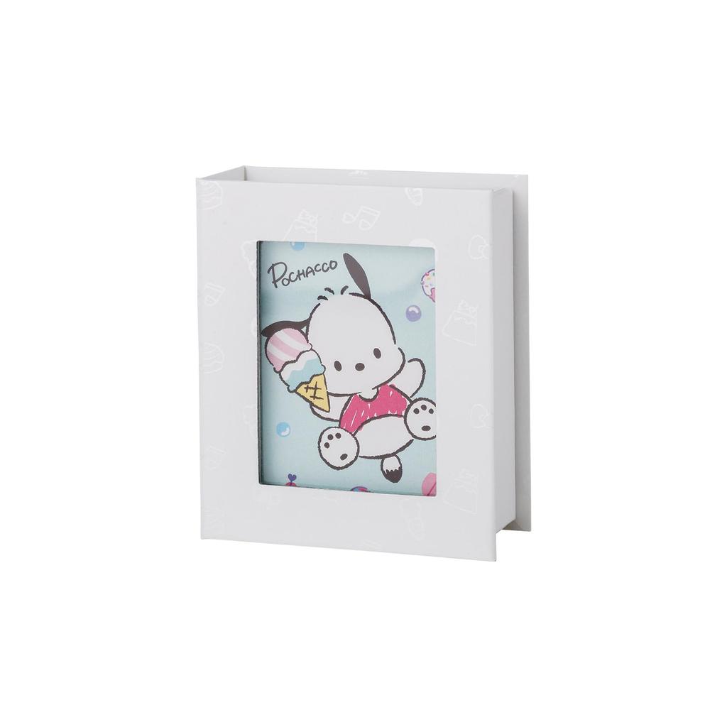 White Clover Pochacco Sanrio Characters Dancing Stone Necklace Pendant, Open Heart, Silver, 925 Sterling Silver, Cubic Zirconia, SAPOC-N005RD