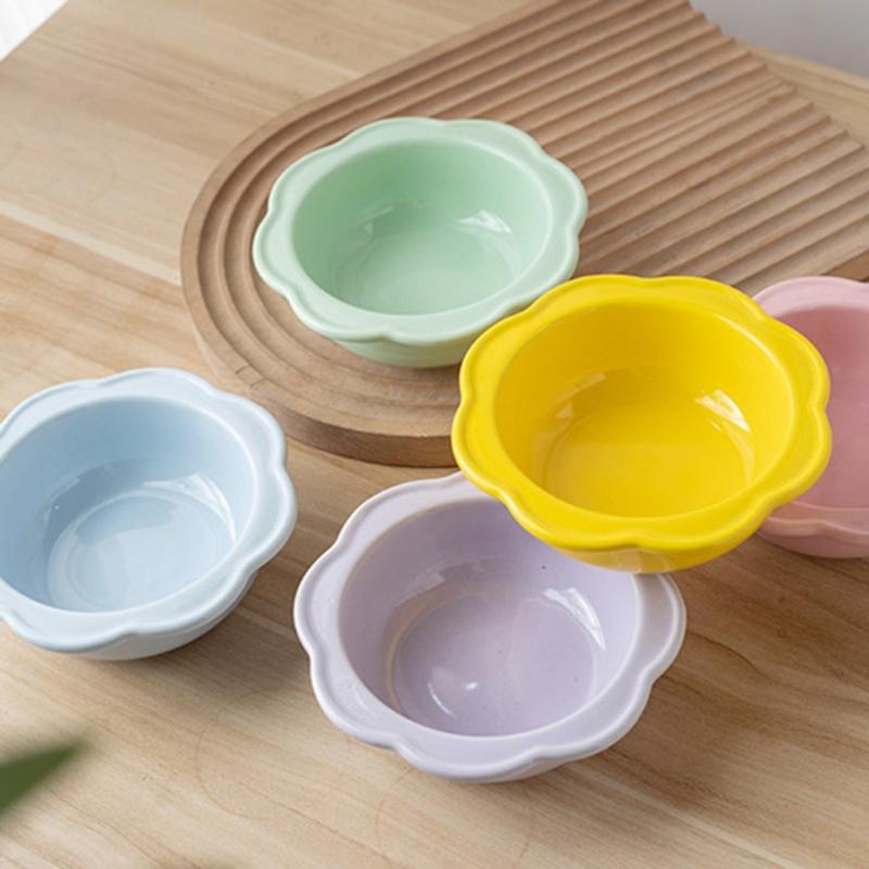 Ceramic Cats Water And Food Dish Bowl Nonslip Feeder Bowl For Pet Kitten Watering Feeding Tool Home Use