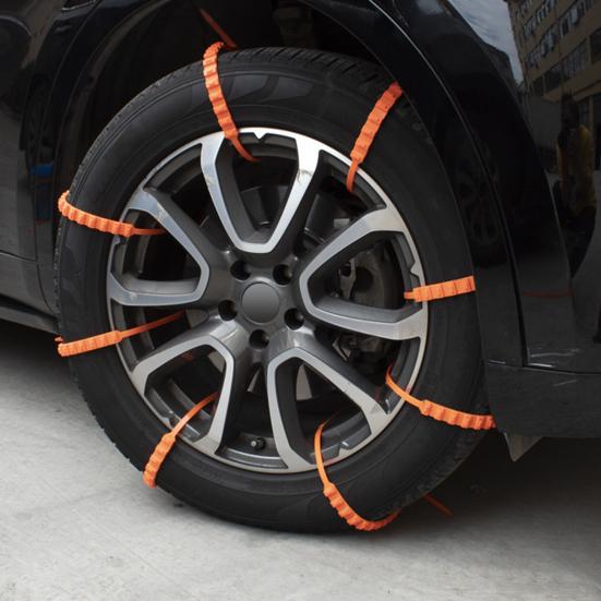 10Pcs Universal Anti-Skid Snow Tire Chains Easy Install Reusable Anti Snow Chains Ice-Breaking Traction Cables