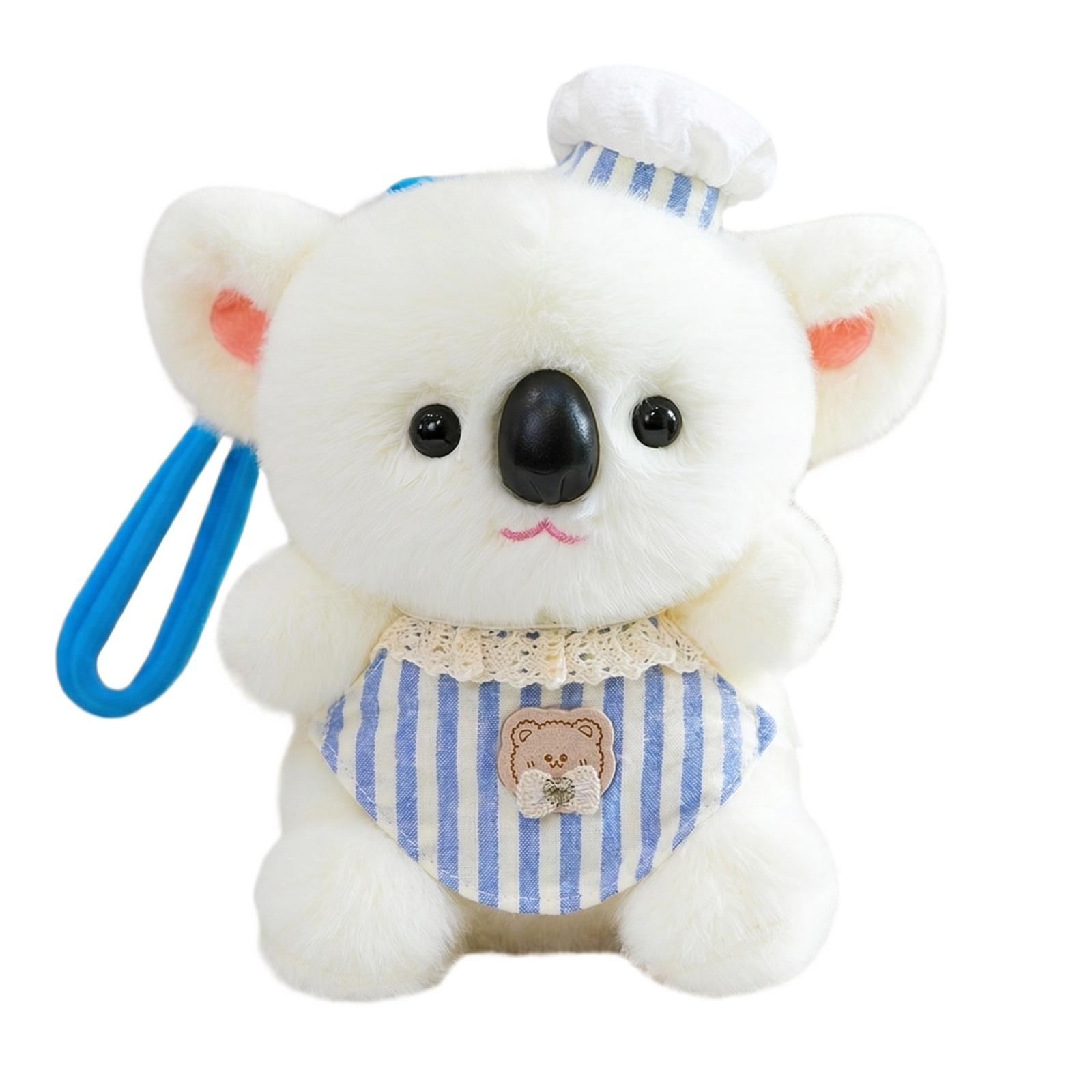 

Soft Plush Koala Stuffed Animal Toy with Overalls Embroidered Text You Made My Day Stuffed Doll Hanging Decoration for Home Car Office One Size