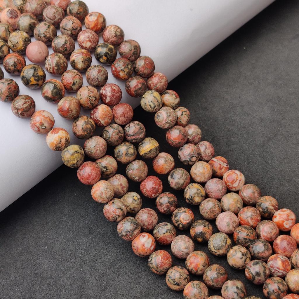 Designer Leopard Skin Jasper Beads, Matt Genuine Natural Gemstone, Round Loose Beads, 6MM 8MM 10MM Size Available.