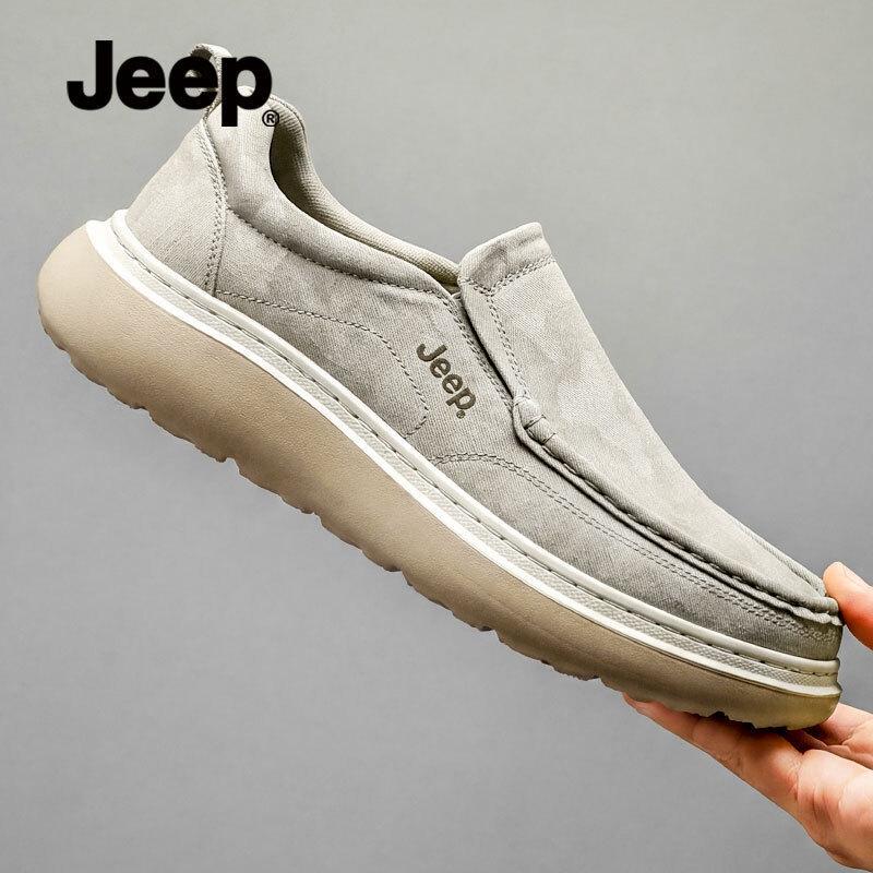 Jeep Men s Breathable Slip-on Casual Leather Shoes 38 хаки