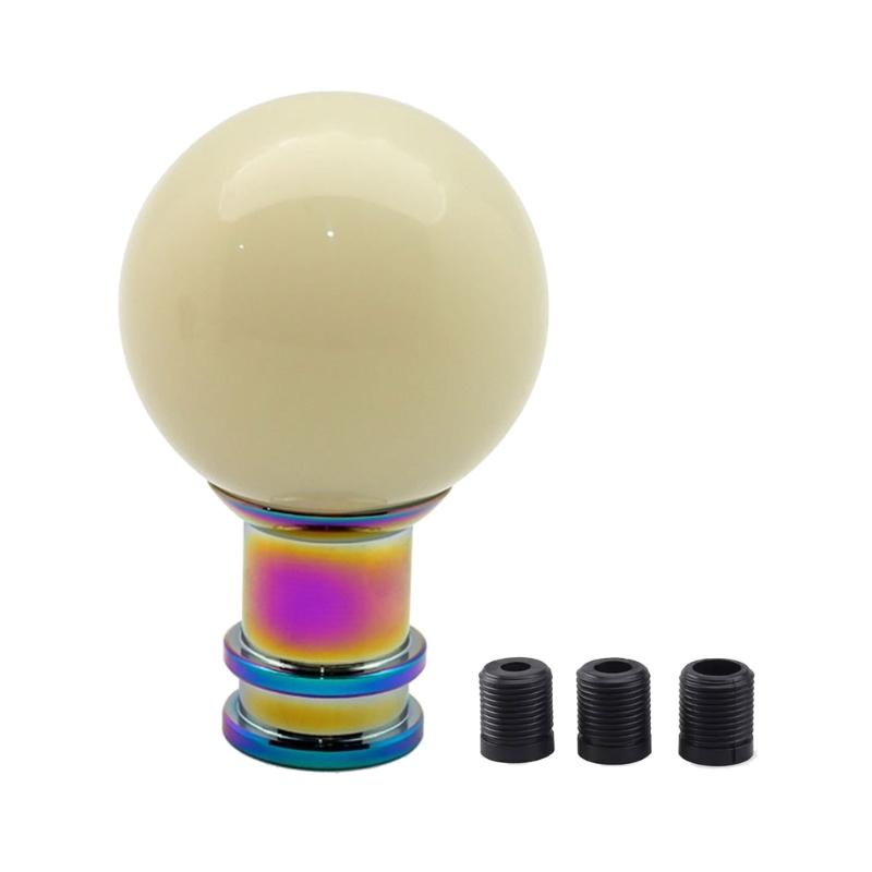 Universal Crystal Acrylic Gear Shifter Knob With 3 Adapters Ergonomic Design For Manual Automatic Transmission Vehicles