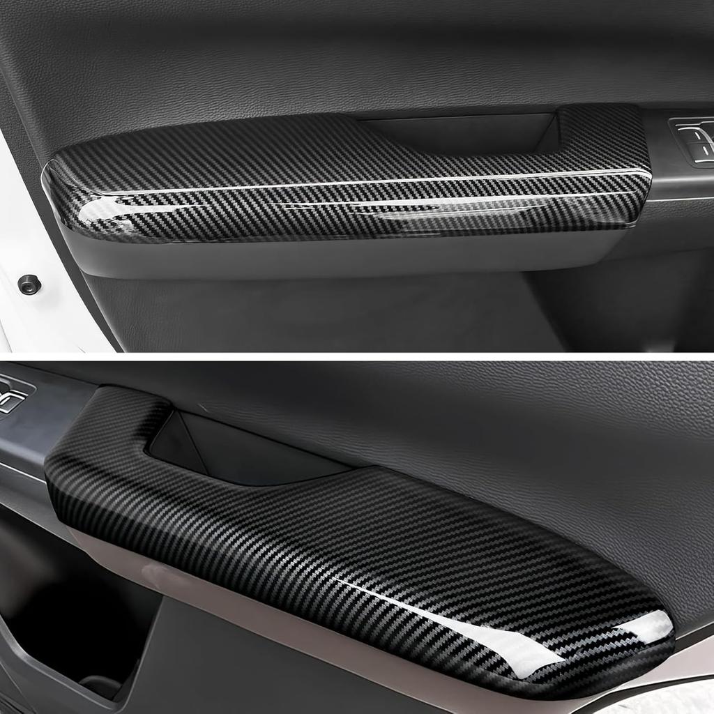 Car Inner Door Handle Armrest Cover Decals for Honda CR-V  2024 Accessories CRV ABS Carbon Fiber Interior Stickers
