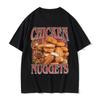 Cotone Pollo Fritto Divertente Stile Vintage Grafica Meme T-shirt Uomo Hip Hop Gotico Oversize T-shirt Comode