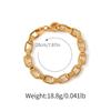 Minimalist Gold Plated Color Retention Neutral Thick Chain Handmade Plain Bracelet