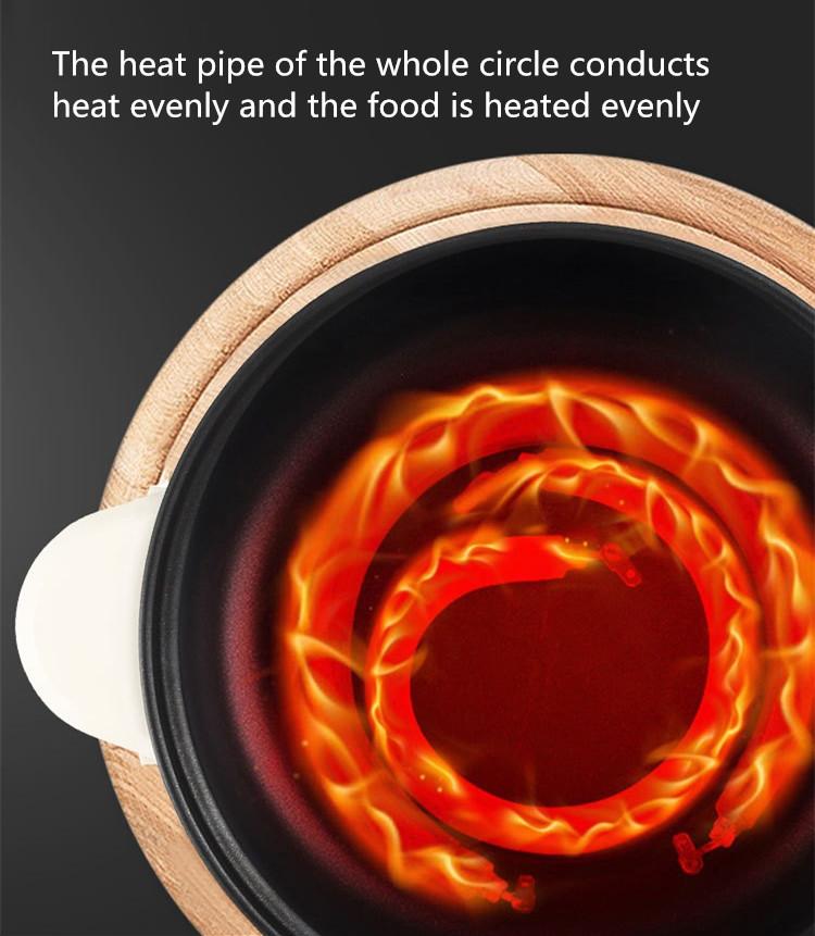 220 В бытовая электрическая кастрюля для приготовления пищи с антипригарным покрытием — фото 5