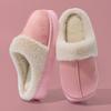 Autumn and winter plush cotton slippers indoor home soft bottom non-slip warm couple plush lace cotton slippers
