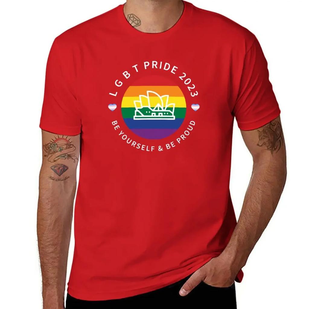 Sydney Pride Festival 2023 T-Shirt Sports Fans Aesthetic Clothes Customs Design Your Own Men's T-shirts