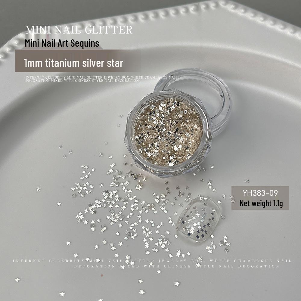 Irisierende Stern Pailletten für Nagelkunst - DIY Mini Fünfzackige Sterne