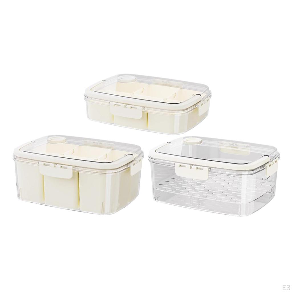 Portable Food Serving Tray with Lid Meal Organizer Reusable Good Sealing for Family Gatherings