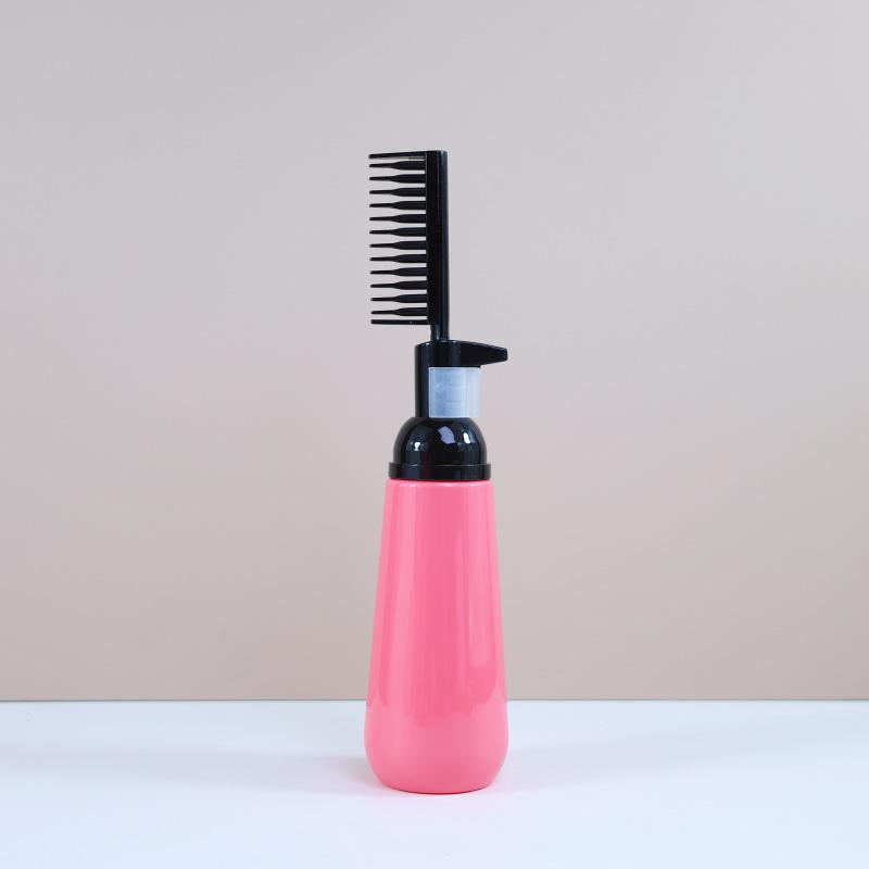 

In Stock: 120ml Refillable PET Hair Dye Comb Bottle for Home Use - Black Hair Dye with Applicator Comb