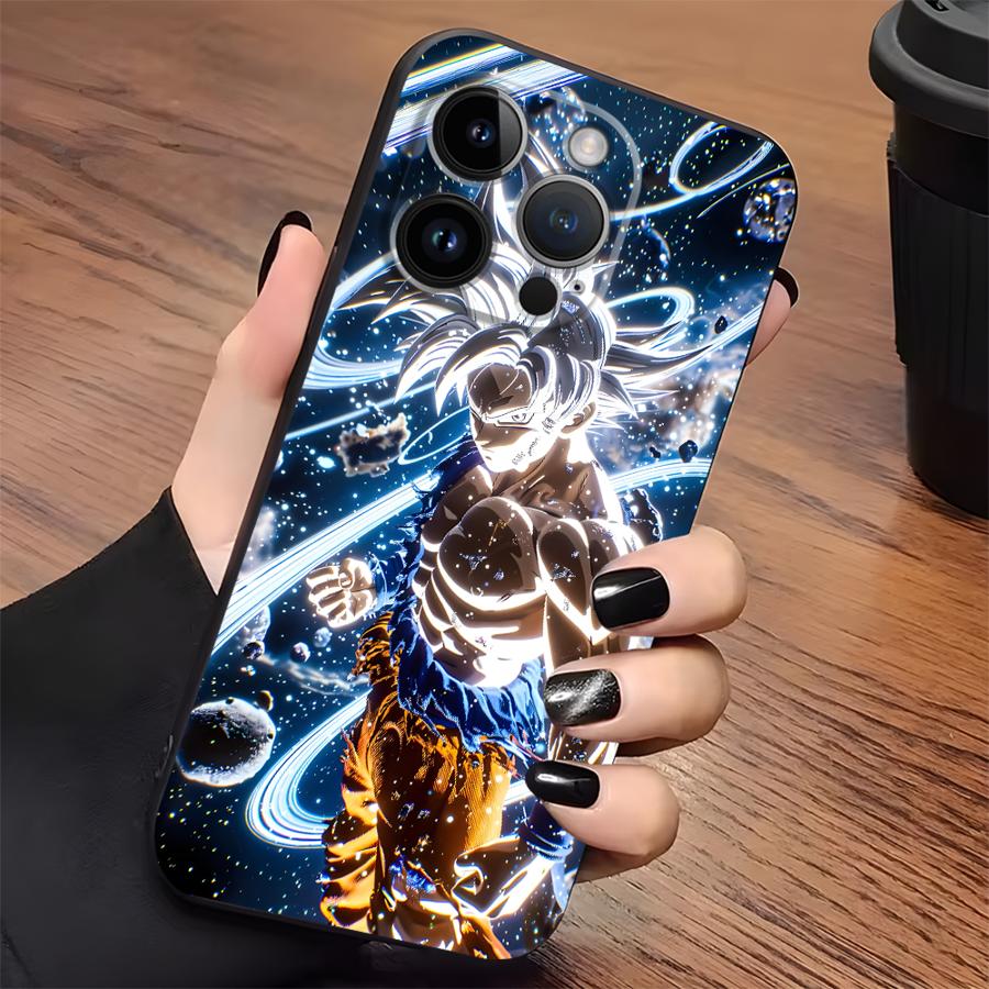 Case for iPhone XS Max XR 13 12 11 17 Pro Max 7 8 15 16 14 Plus 17Air Black Soft Phone Cover Dragon Ball Z Universe Goku