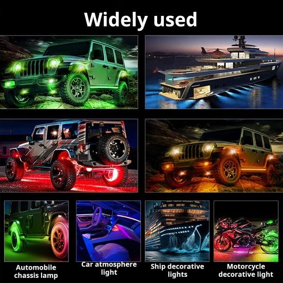 Araba Kamyon UTV Uygulama Kontrolü Müzik Modu 250cm Kablo Uzunluğu Kamyon UTV'ler Arazi Araçları Yanıp Sönen Müzik Üzerine Çok Yönlü Kurulum