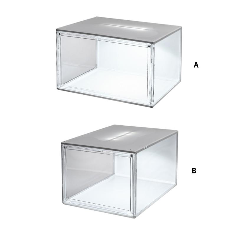 Clear View LED Illuminated Shoe Storage Dustproof Design For Displaying Shoe Collections Domestic Setting