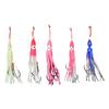 5Pcs Luminous Octopus Baits Silicones Luminous Octopus Squid Skirt Trolling Swimbait for Saltwater Freshwater Fishing