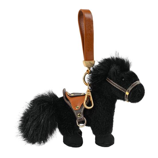 Year of The Horse Plush Keychain Soft Mini Pony with Saddle Cute Bag Charm Car Decoration Gift for 2026 Lunar New Year & Animal Lovers