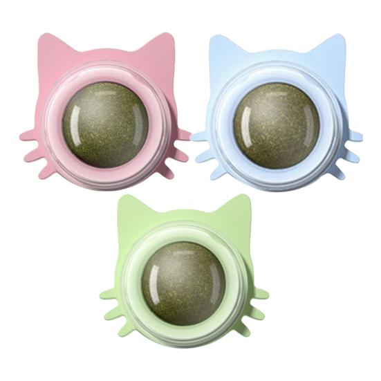 

М ячик з котячою м ятою Іграшка для кота М ячик з котячою м ятою, що обертається на 360 градусів Стимулює активну гру Коти лижуть Іграшка для жування кошенят для здоров я зубів Жування Зняття нудьги 3pcs