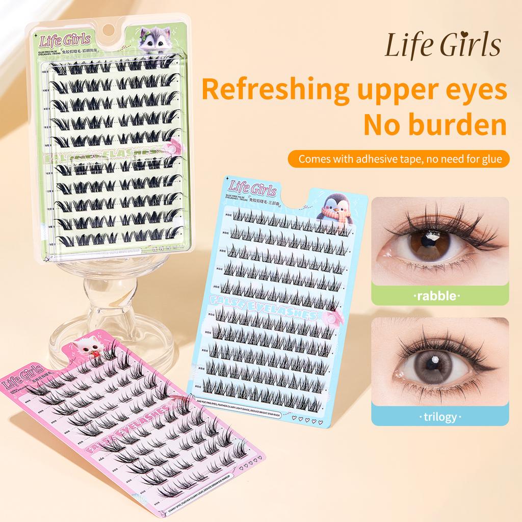 False eyelashes women eye makeup glue free fake eyelashes