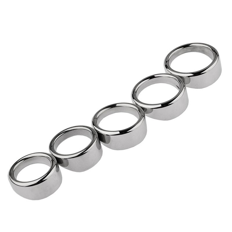 Stainless Steel Bevelled Design Penis Ring Men's Sexual Stimulation Device Chastity Foreskin Glans Lock Ring Enhanced Pleasure