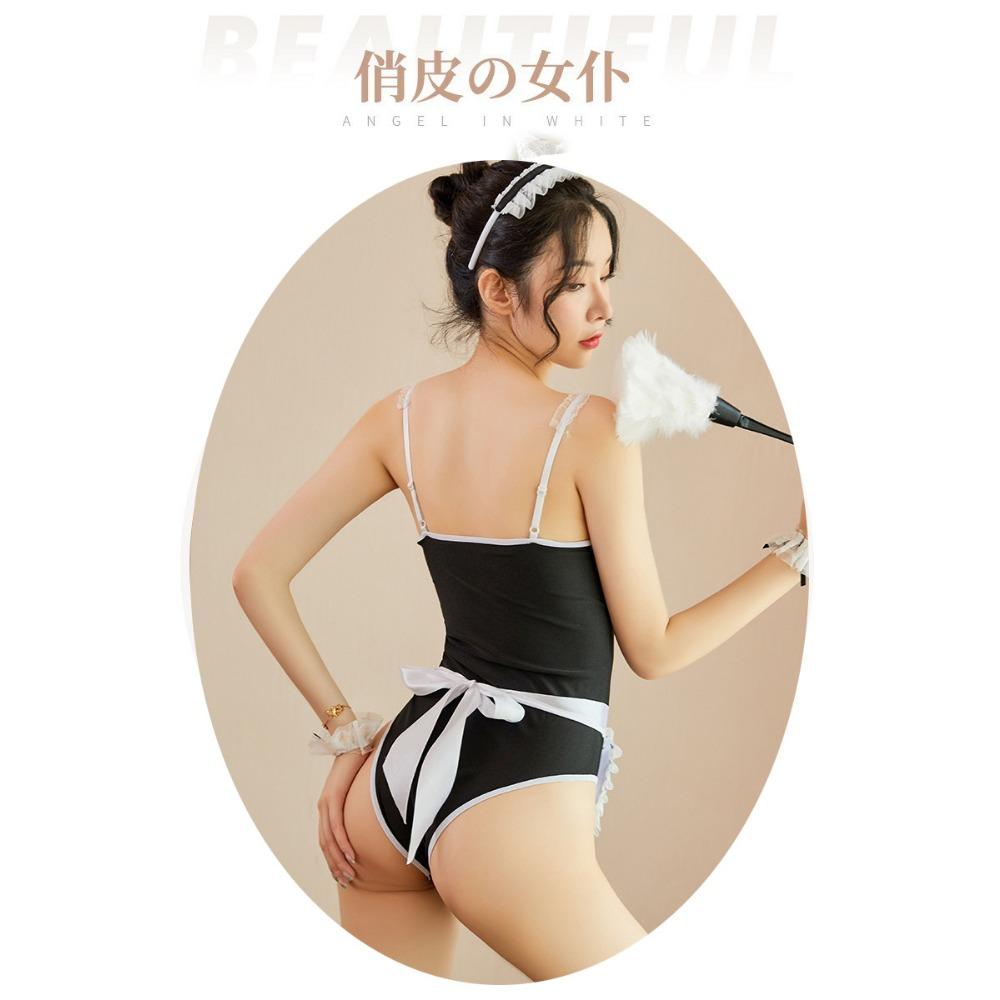 New Sexy Cute Maid Uniform Seduction Passion Clothes Sex Lingerie Pure Lust Maid Bed One-Piece Suit