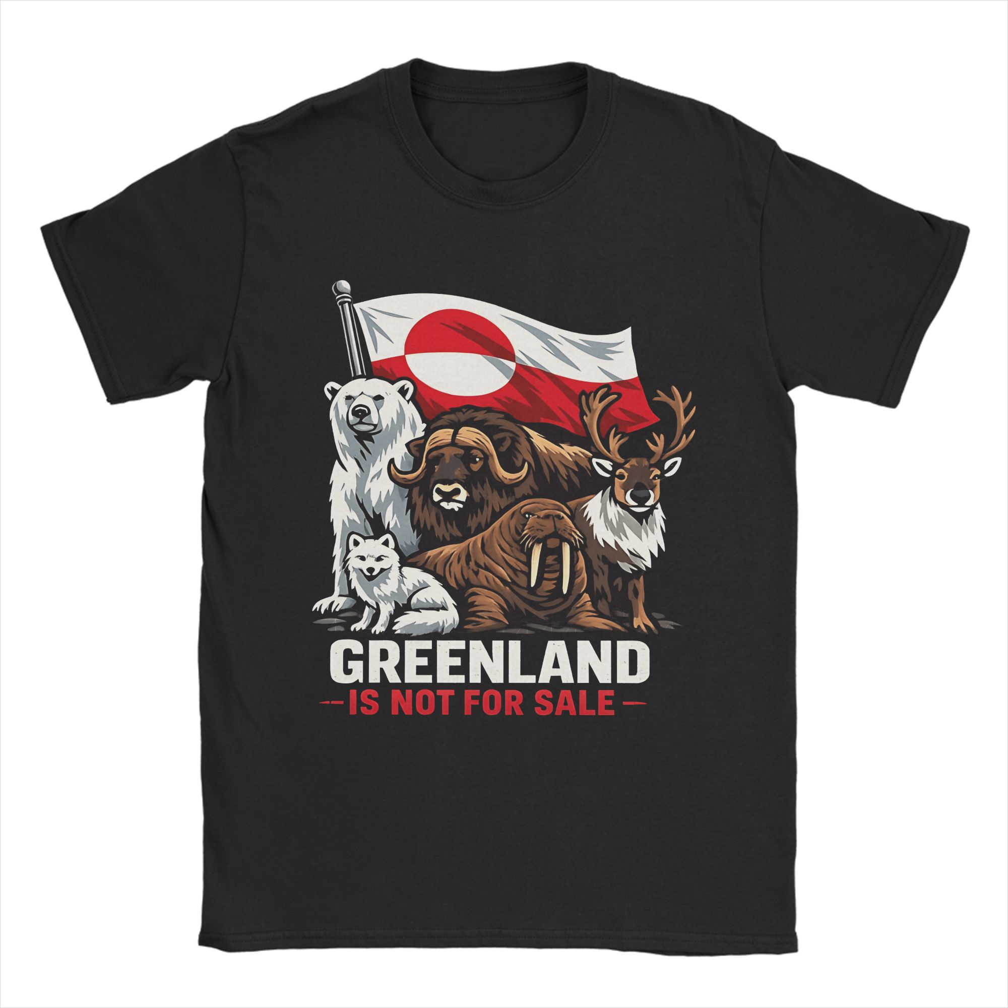 Leave Greenland Alone Polar Bear Mens T Shirt Vintage Tee Shirt Short Sleeve Round Collar TShirts 100 Cotton Summer Clothes S