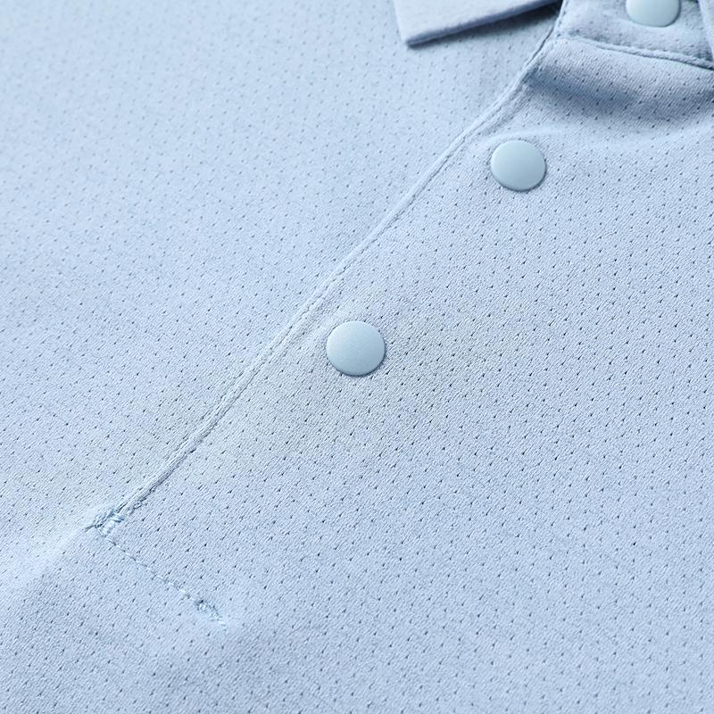 2025 New Summer Men's Lapel Solid Color Short-sleeved T-shirt Absorbent Quick Drying Polo Shirt