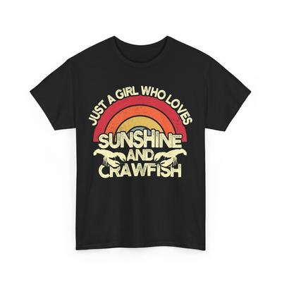 Nur ein Mädchen, das Sonnenschein und Krebse liebt Frauen Mädchen Regenbogen Vintage Shirt