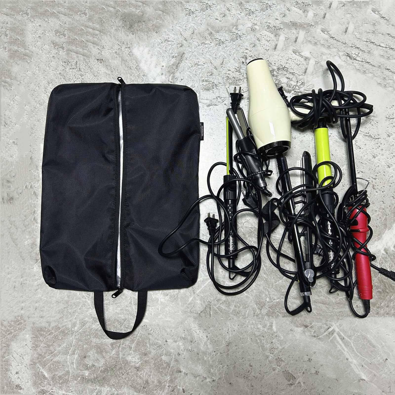 

Iron Travel Bag,Hot Hair Tool Carrying Case Home Use,Trip Heat Resistant Organizer for Styling