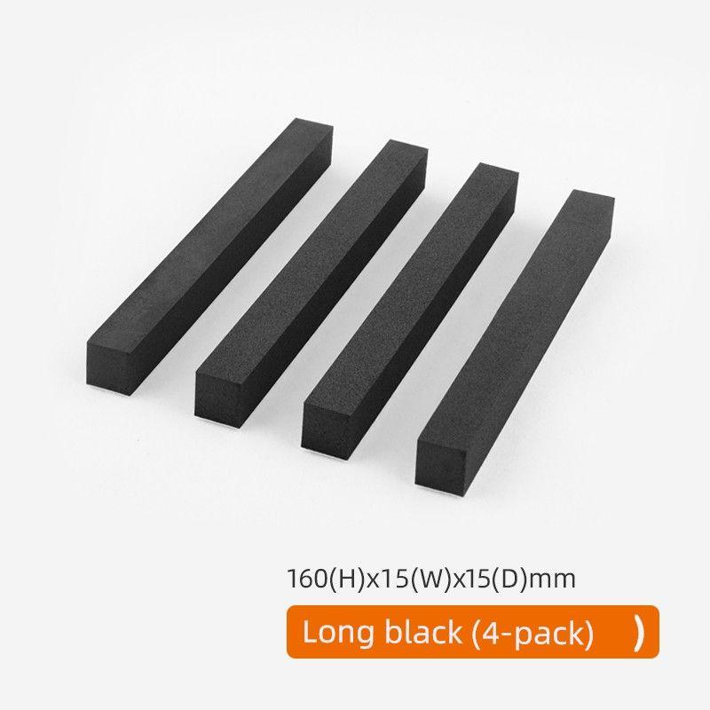 Car Anti-Collision Strips, Protective P-Adhesive Foam Blocks for Car Doors, Thickened Door Edge Anti-Bump Foam Stickers, Rear Anti-Scratch Blocks Long Anti-Collision Strips (Black Four-Pack)