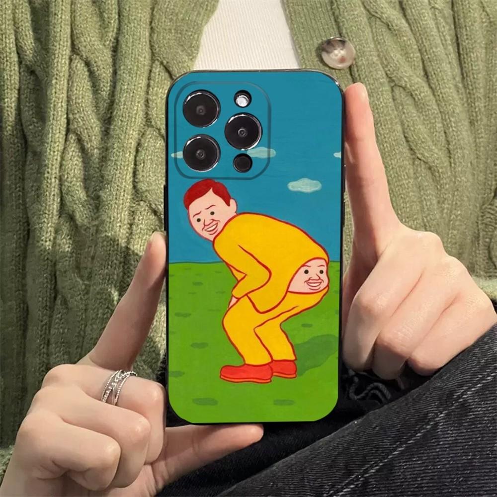 Art Joan C-Cornella Funny Phone Case For Apple iPhone 15,14,13,12,11,XS,XR,X,8,7,Pro,Max,Plus,mini Silicone Black Cover