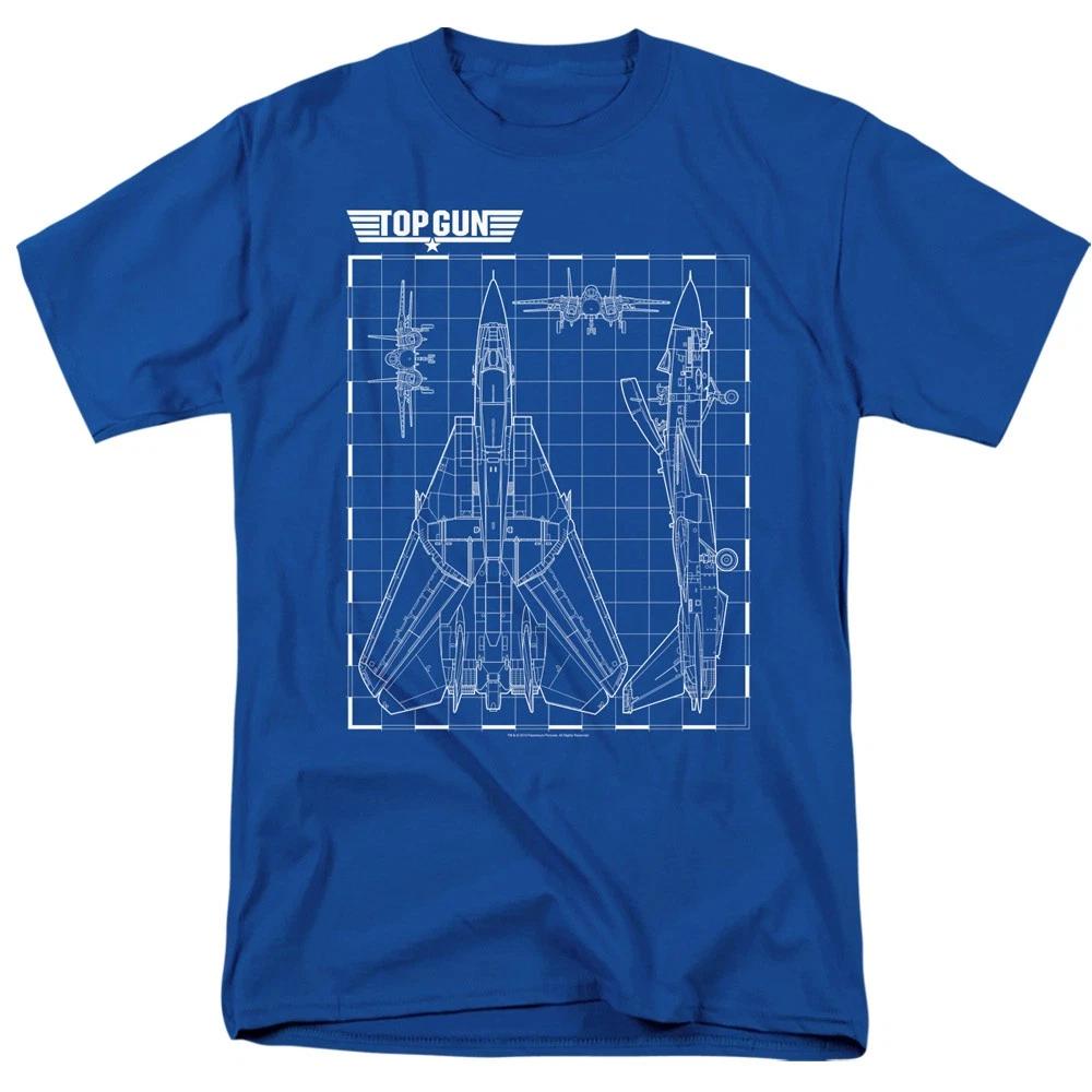 Top Gun - Schematic - Unisex Short Sleeve Children s T-shirt - Blue 100