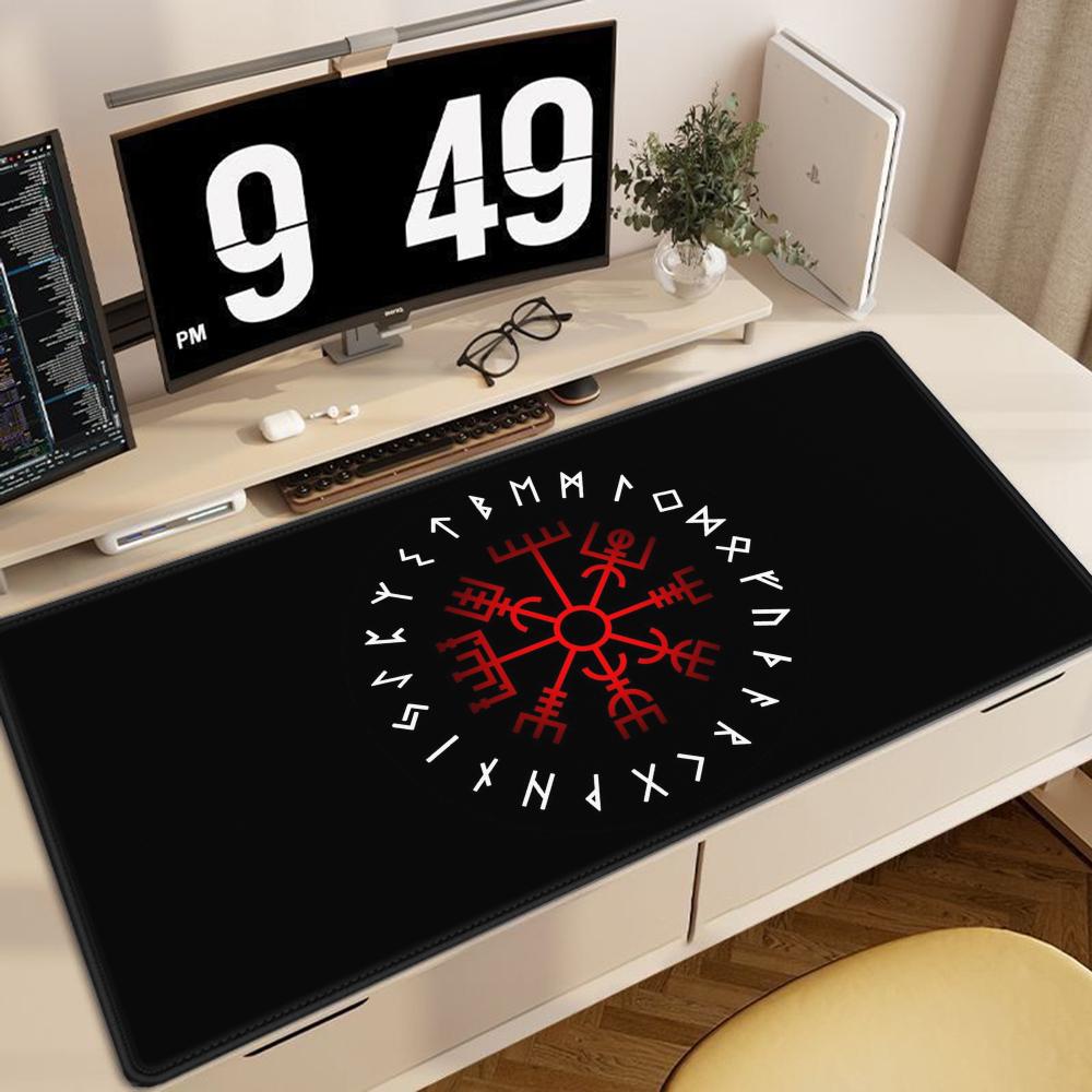 VikingVegvisir Logo Mousepad INS Tide Large Thickened Mouse Pad Oversized Gaming Keyboard Notebook Table Mat for PC Computer