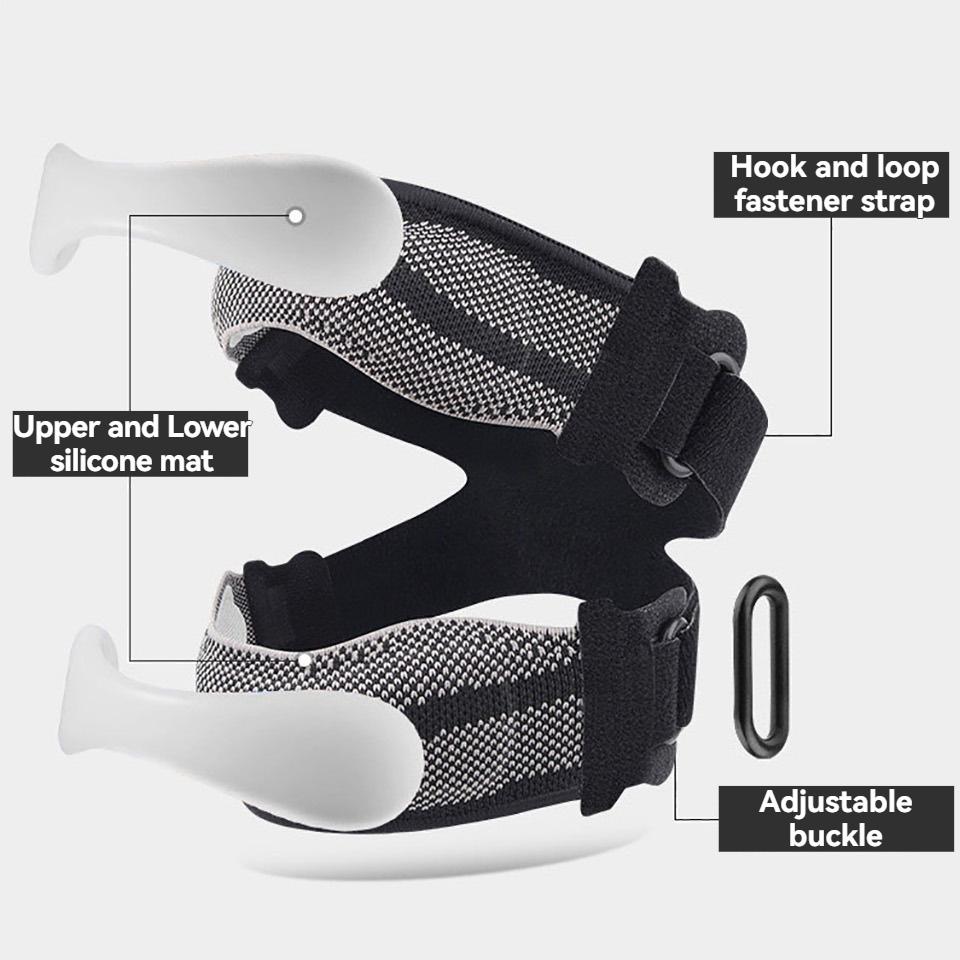 1Pcs Patellar Band Knee Pads Double Silicone Gasket Shock Absorption Basketball Compression Straps Joint Support