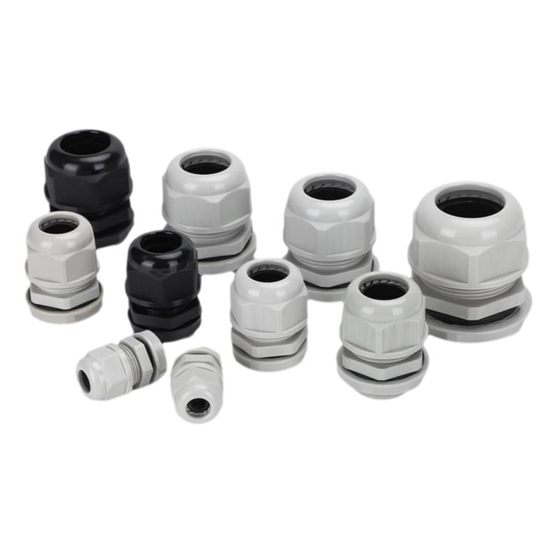 10/50/100Pcs Cable and Wire Waterproof Joint M-type M8 M10 M12 M14 M16 M20 M22 M24 M27 M30 M32 White Nylon Plastic Connector