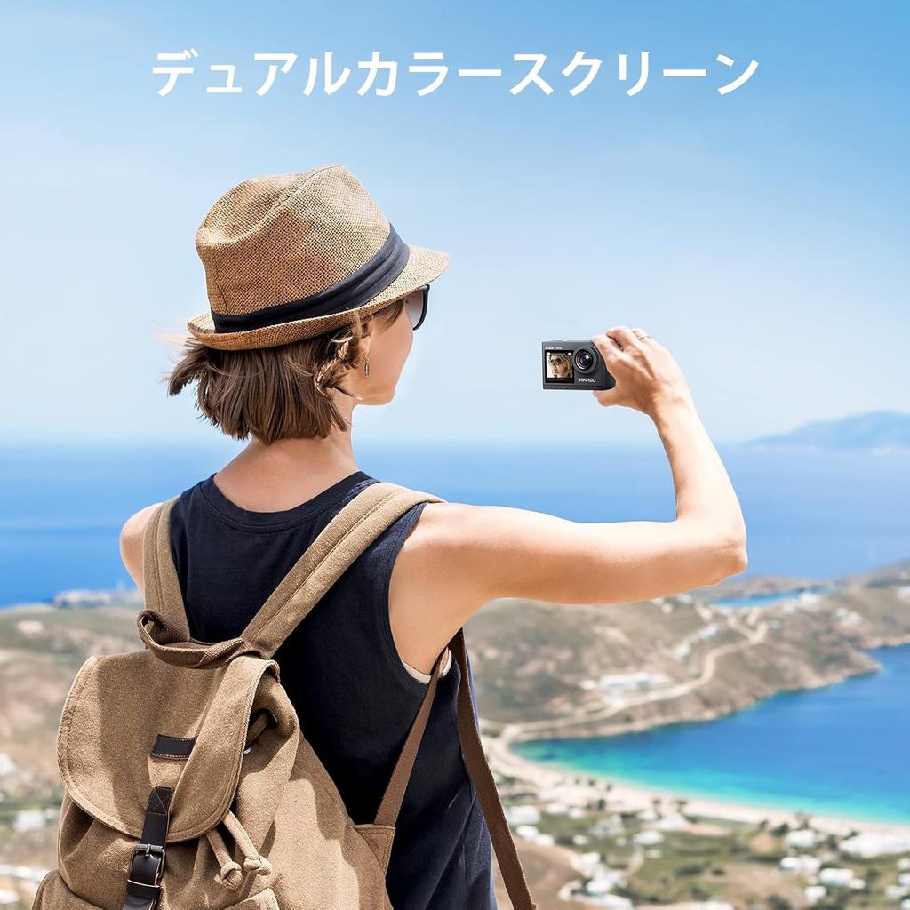 AKASO Brave 4 Pro Action 4K 20MP Dual Color 40M Unterwasserbild Externes HDMI 5x Selfie-Stick und Aufbewahrungskoffer enthalten Kamera, Auflösung,