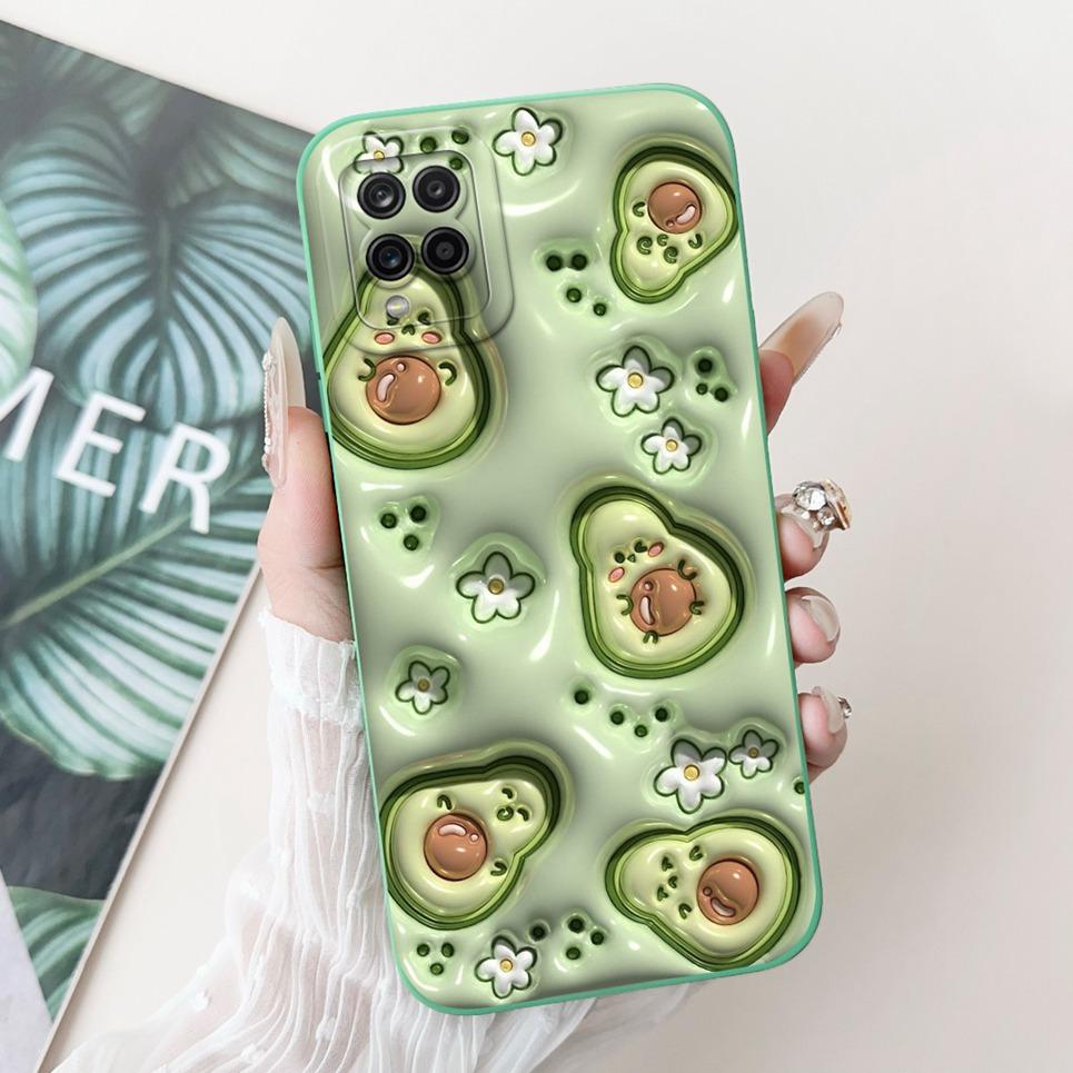 For Samsung Galaxy A22 4G 5G Phone Cases Cover Flower Rabbit Panda Avocado Soft Silicone Protective Bumper Samsung A225F A226B