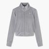Le Coq Sportif Women S Velvet Slim Fit Stand Collar Zip Up Lgr Qp422ofto1