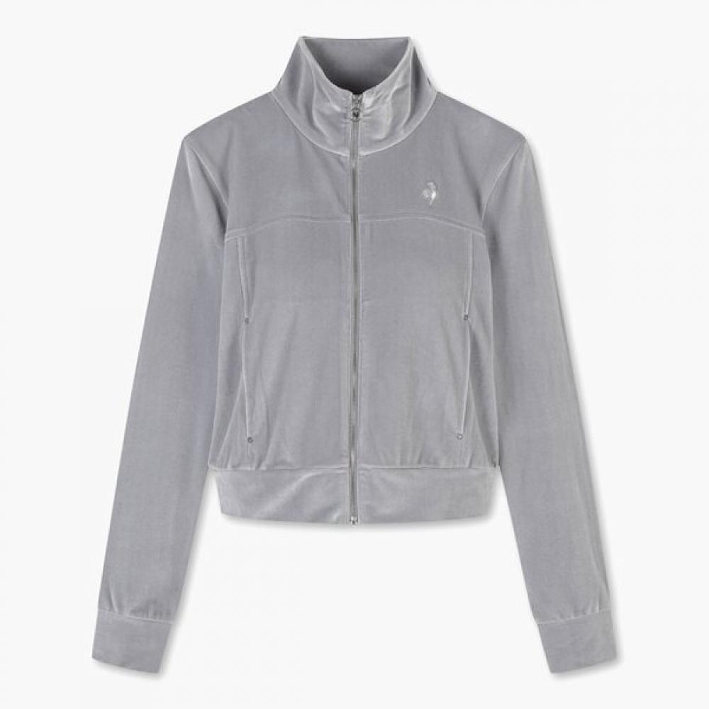 Le Coq Sportif Women S Velvet Slim Fit Stand Collar Zip Up Lgr Qp422ofto1