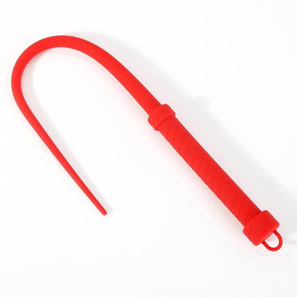 Silicone & Leather Horsewhip for Training and Flirting
