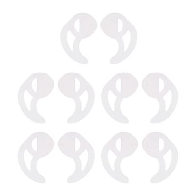 5Pairs Earmold Earpiece White Silicone Air Duct Earplug Soft Comfortable Wear for Walkie Talkie