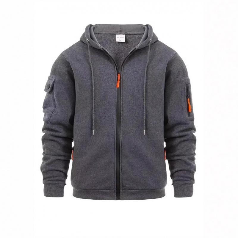 Men's Spring/Autumn Loose Fit Zip-Up Hoodie Jacket