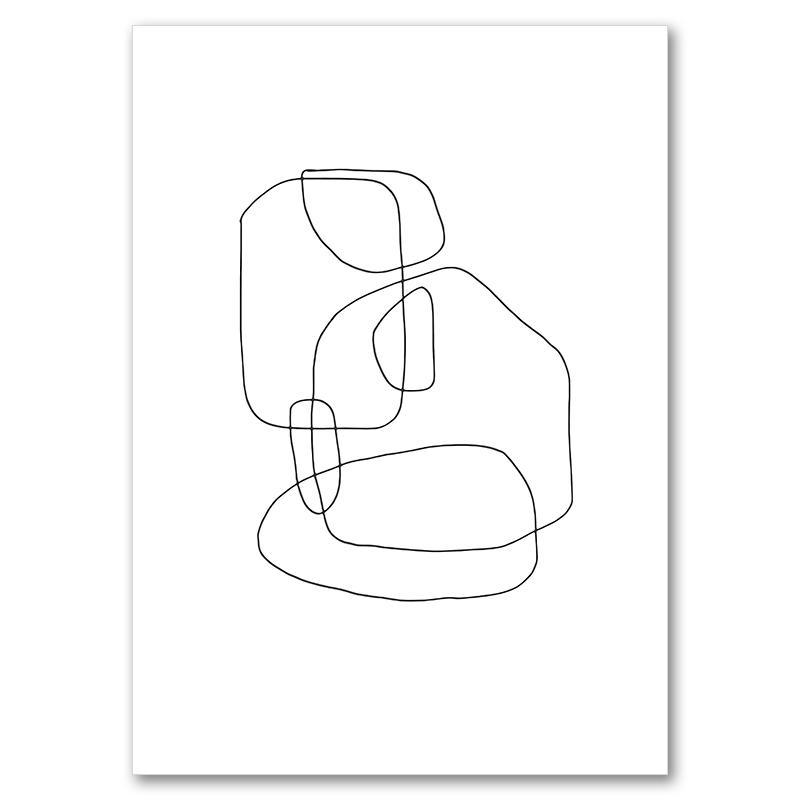 Line Color Abstract Wall Art Poster Print Aesthetic Modern Canvas Painting Living Room Decoration Picture Home Decor Posters