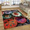 Tappeto Mandala Trama Floreale Colorata VIKAMA, Tappeto Antiscivolo per Soggiorno, Camera da Letto, Divano, Decorazione Casa, Zerbino