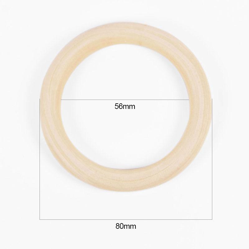 5/10/15/20/25/50pcs 20-80mm Natural Unfinished Wood Circle Rings Macrame DIY Crafts Baby Teething Toys Wooden Hoop Ornaments