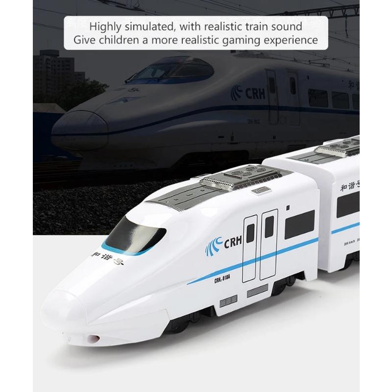 Elektrická univerzální simulace vysokorychlostní železnice Harmony Train Toy, 2025 Nová bateriová vzdělávací hračka na vlak se světly a zvuky