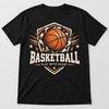Basketball Graphic T-Shirt Sports Fan Unisex Black Tee Gift