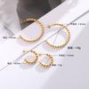 Wind Button Ring Earrings Size Circle Titanium Steel Stud Earrings Do Not Fade Female Gifts Girlfriends