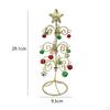 Christmas Tree Desktop Xmas Tree, Crafts Art with Bell Ornament for Table Centerpiece Bedroom Home